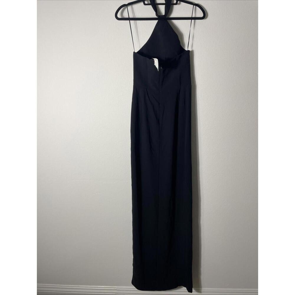 Amanda Uprichard Queen Gown Black Halter Long High Slit XS NWT $260 - Picture 8 of 11